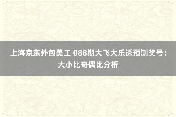 上海京东外包美工 088期大飞大乐透预测奖号：大小比奇偶比分析